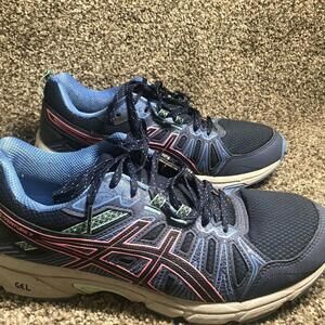 ASICS Gel-Venture 7 Sneakers  Women's Size 8.5 No Insoles  Navy Jogging Running
